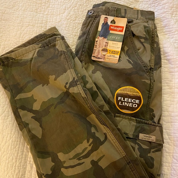 fleece lined camo jeans